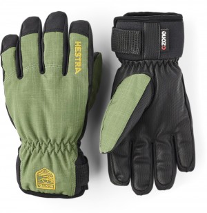 Kids' Hestra Ferox Primaloft Finger Gloves Green | MTCDHV254