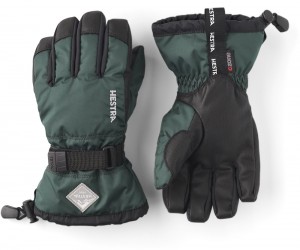 Kids' Hestra Gauntlet CZone Jr. Finger Gloves Green | ATHFMV479