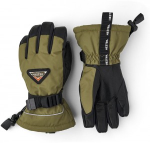 Kids' Hestra Skare CZone Jr. Finger Gloves Aloe | GDJVST679