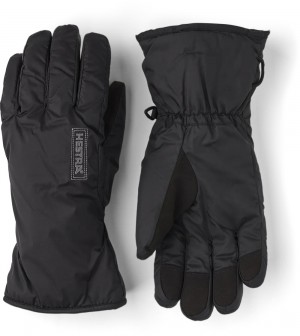 Men's Hestra Army Leather Expedition Liner 5-finger Liners & Inner Gloves Black | KAYMFG583