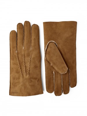 Men's Hestra Bernard Leather Gloves Cork | BVWFJR359