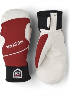 Men's Hestra Comfort Tracker Mitt Cross Country Gloves Red | RTOULI273