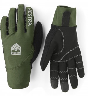 Men's Hestra Ergo Grip Race Cut Bike & Mtb Gloves Olive | GKXLYT256