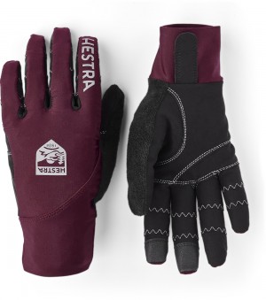 Men's Hestra Ergo Grip Race Cut Bike & Mtb Gloves Bordeaux | BGDXVL694