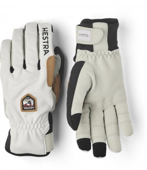 Men's Hestra Ergo Grip Wool Touring Cross Country Gloves White | JLSOHQ801