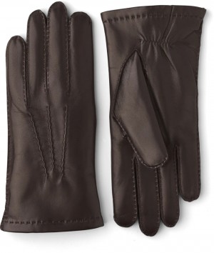 Men's Hestra Hairsheep 1¾ BT Handsewn Cashmere Leather Gloves Espresso | TDSFEY810