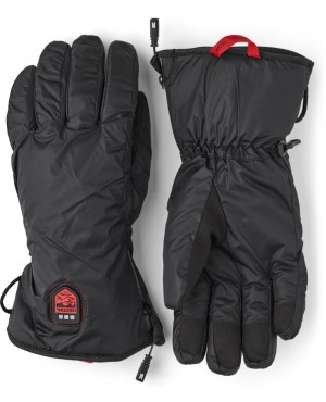 Men's Hestra Heated Liner 5-finger Liners & Inner Gloves Black | NPJRTH053