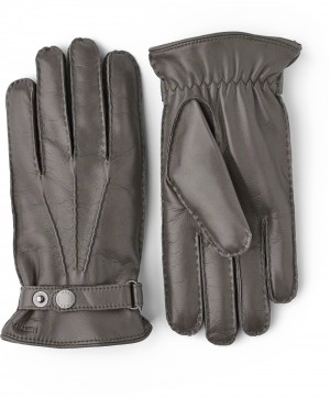 Men's Hestra Jake Leather Gloves Clay | JEYPQL314