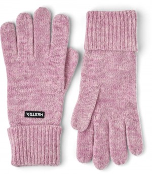 Men's Hestra Pancho Liner 5-finger Liners & Inner Gloves Pink | ZLNJIQ134