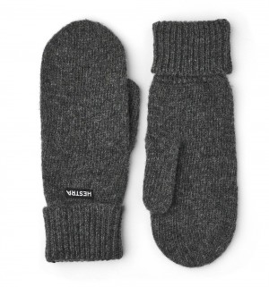 Men's Hestra Pancho Liner Mitt Liners & Inner Gloves Grey | HRJGYO569