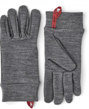 Men's Hestra Touch Point Warmth Liners & Inner Gloves Grey | KESVAJ281