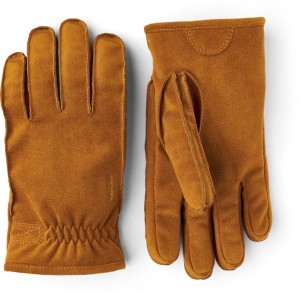 Men's Hestra Viljar Suede Leather Gloves Cork | ZSQFRN975