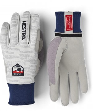 Men's Hestra Windstopper Active Grip Cross Country Gloves White | LVZMSD916