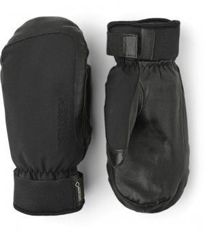 Women's Hestra Alpine Short GORE-TEX Mitt Waterproof Gloves Black | VXWYOT476