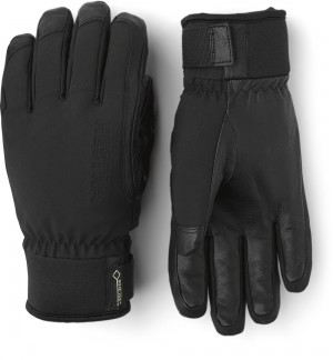 Women's Hestra Alpine Short GORE-TEX Ski Gloves Black | ZGBPQY659