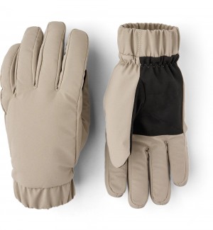 Women's Hestra Axis Urban Gloves Beige | GKRLJS571