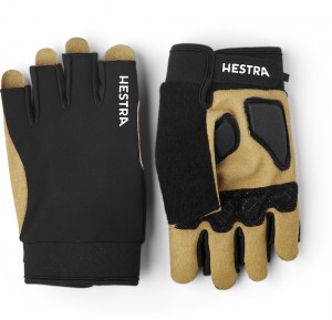 Women's Hestra Bike Guard Short 5-finger Bike & Mtb Gloves Black | ONXJSV946