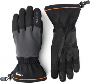 Women's Hestra CZone Contact Gauntlet Waterproof Gloves Black/Dark Grey | CMAPHY379