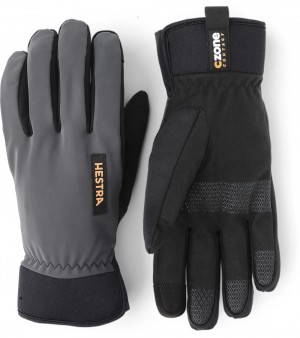 Women's Hestra CZone Contact Outdoor & Hiking Gloves Dark Grey | UEZQSY971