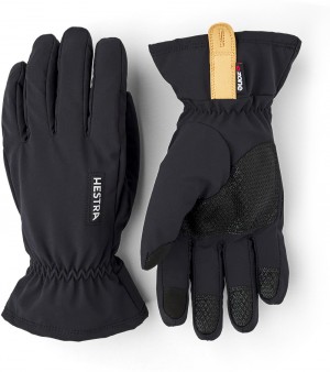 Women's Hestra CZone Contact Pickup Waterproof Gloves Black | DUBPMC698