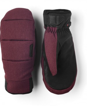 Women's Hestra CZone Frame Mitt Ski Gloves Bordeaux | WURCBG190