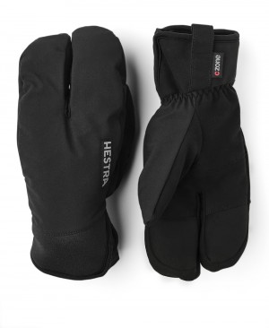 Women's Hestra CZone Mistral Split Mitt Bike & Mtb Gloves Black | NKYISC092