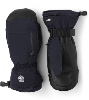 Women's Hestra CZone Pointer Mitt Ski Gloves Navy | HSNPZL865