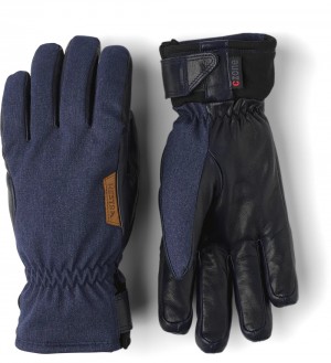 Women's Hestra CZone Primaloft Inverno Ski Gloves Navy | XREANL807