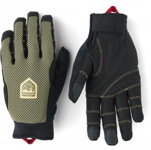 Women's Hestra Ergo Grip Enduro 5-finger Bike & Mtb Gloves Olive | WKVINA098