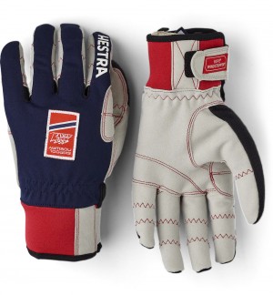 Women's Hestra Ergo Grip Windstopper Race Cross Country Ski Gloves Navy | EBCRUQ538