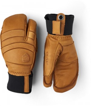 Women's Hestra Fall Line 3-finger Ski Gloves Cork | OQSWNL312