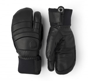 Women's Hestra Fall Line 3-finger Ski Gloves Black | QUVXPW582