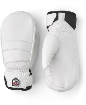 Women's Hestra Fall Line Mitt Ski Gloves White | HQLNIG721