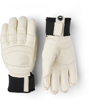 Women's Hestra Fall Line Ski Gloves Almond White | EWXNQZ940