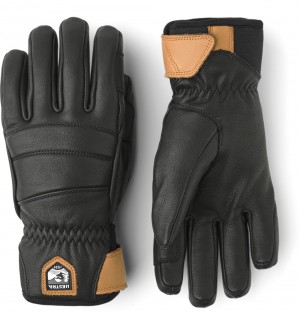 Women's Hestra Fall Line Ski Gloves Black | UDOABR153