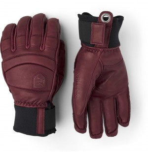 Women's Hestra Fall Line Ski Gloves Bordeaux | BZEMWN724