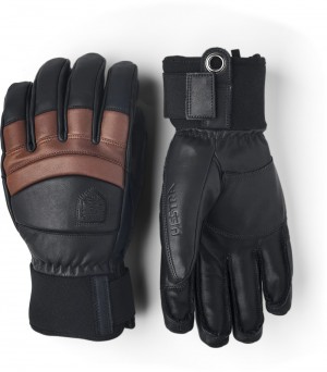 Women's Hestra Fall Line Ski Gloves Navy/Brown | AZHWYG916