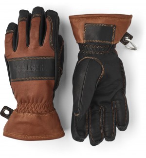 Women's Hestra Fält Guide Ski Gloves Brown/Black | RAVDUT658