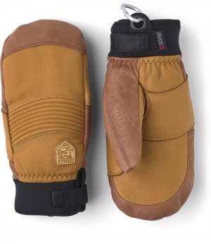 Women's Hestra Freeride CZone Mitt Waterproof Gloves Cork/Brown | ADGIWQ057