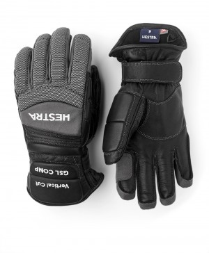 Women's Hestra GSL Race Comp Ski Gloves Black/White | VGNKQB352