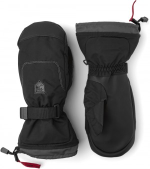 Women's Hestra Gauntlet Sr. Mitt Ski Gloves Black | UPYCQE317