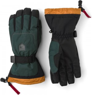 Women's Hestra Gauntlet Sr. Ski Gloves Green | ONAQUF302