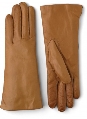 Women's Hestra Hairsheep 3 BT Piqué Cashmere Leather Gloves Cork | TFOQBK035