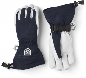 Women's Hestra Heli Ski Female Ski Gloves Navy/White | AXHBDJ951