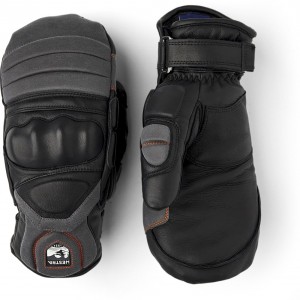 Women's Hestra Impact Racing Sr. Mitt Ski Gloves Black | KHWOGJ832