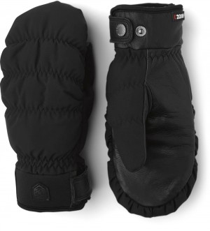 Women's Hestra Luomi CZone Female Mitt Ski Gloves Black | DJEFVT704