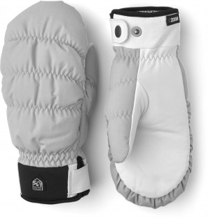 Women's Hestra Luomi CZone Female Mitt Ski Gloves Grey | CWMEID954