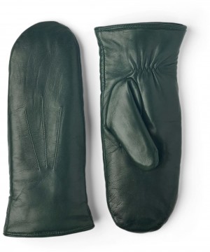 Women's Hestra Marion Leather Gloves Dark Forest | EQITZR572