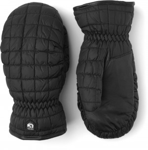 Women's Hestra Moon Light Mitt Ski Gloves Black | BKJRAN350