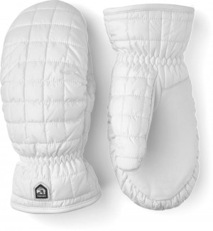 Women's Hestra Moon Light Mitt Ski Gloves White | IYJXSM198